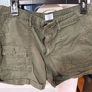 Time and Tru Olive Green Women Shorts